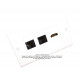 Placa Tapa HDMI 1.4 (4k + Ethernet + 3D ready) + 2 Jack RJ45 Cat5e ABS